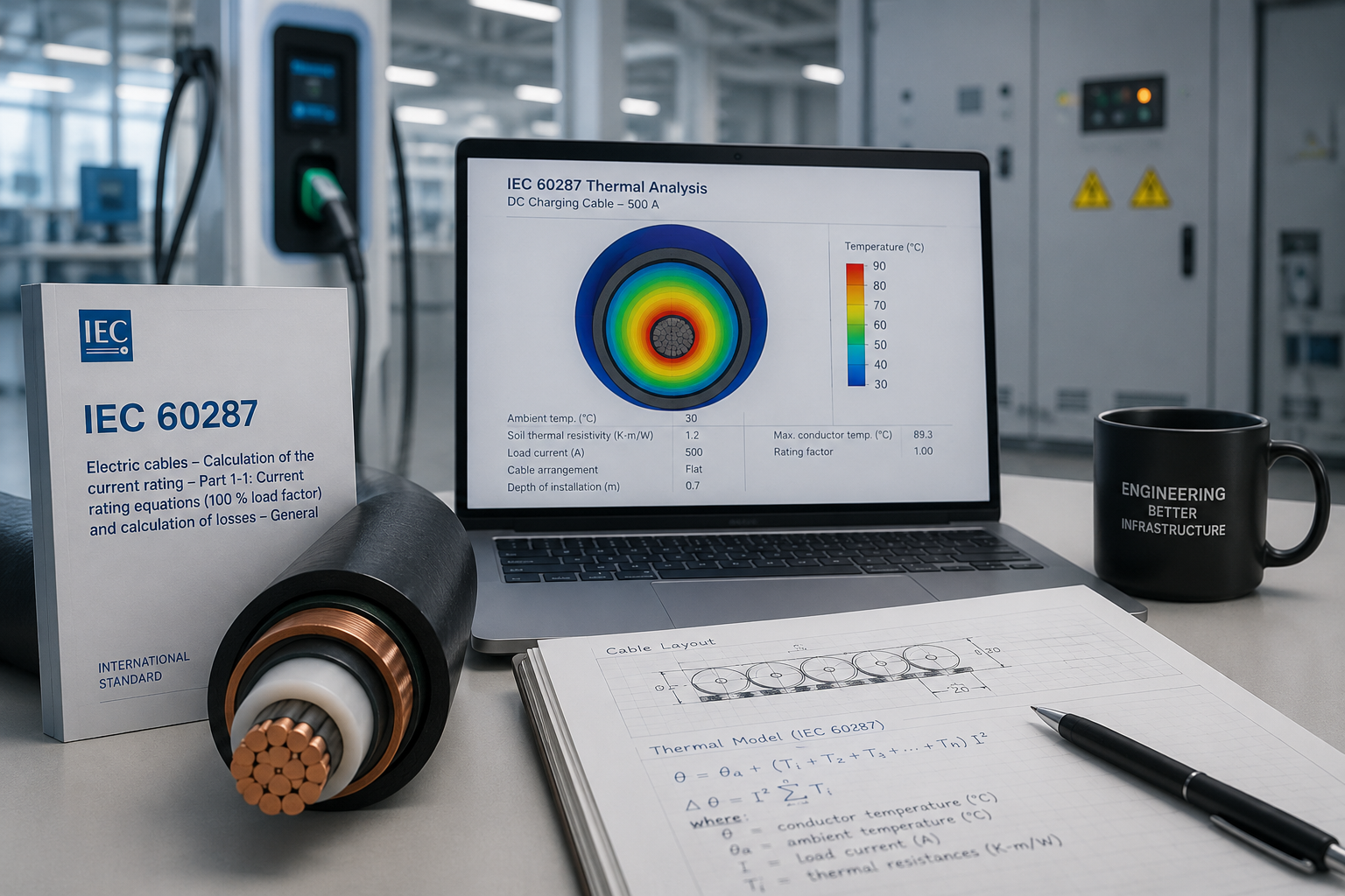 IEC 60287 cable thermal analysis diagram